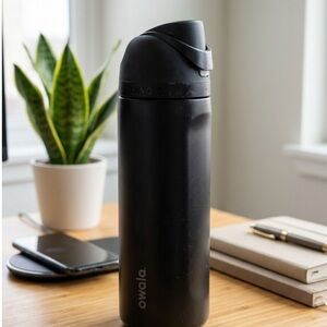 Owala FreeSip 24oz Insulated Stainless Steel Bottle – Matte Onyx Black